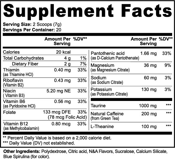 Energy Powder:  Cotton Candy